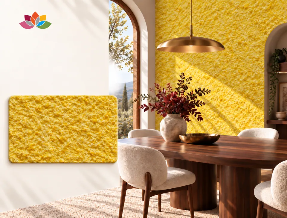 Dining room with DP16 cotton plaster