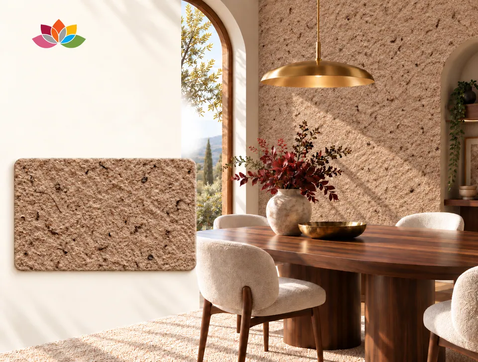 Dining room with DP24 cotton plaster