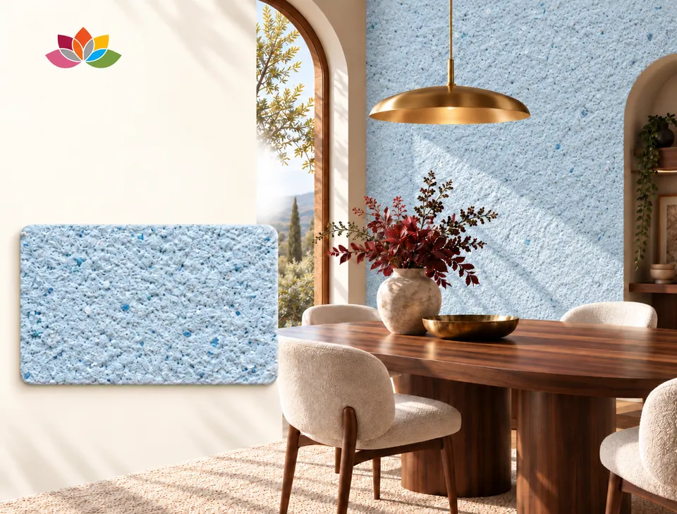 Dining room with DP37 cotton plaster
