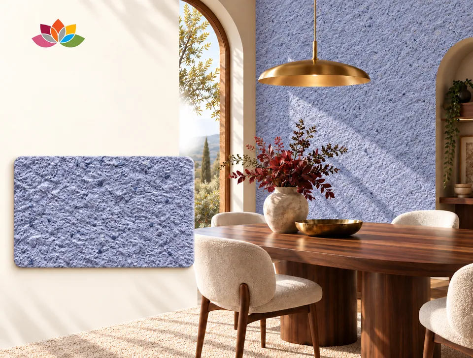 Dining room with DP43 cotton plaster
