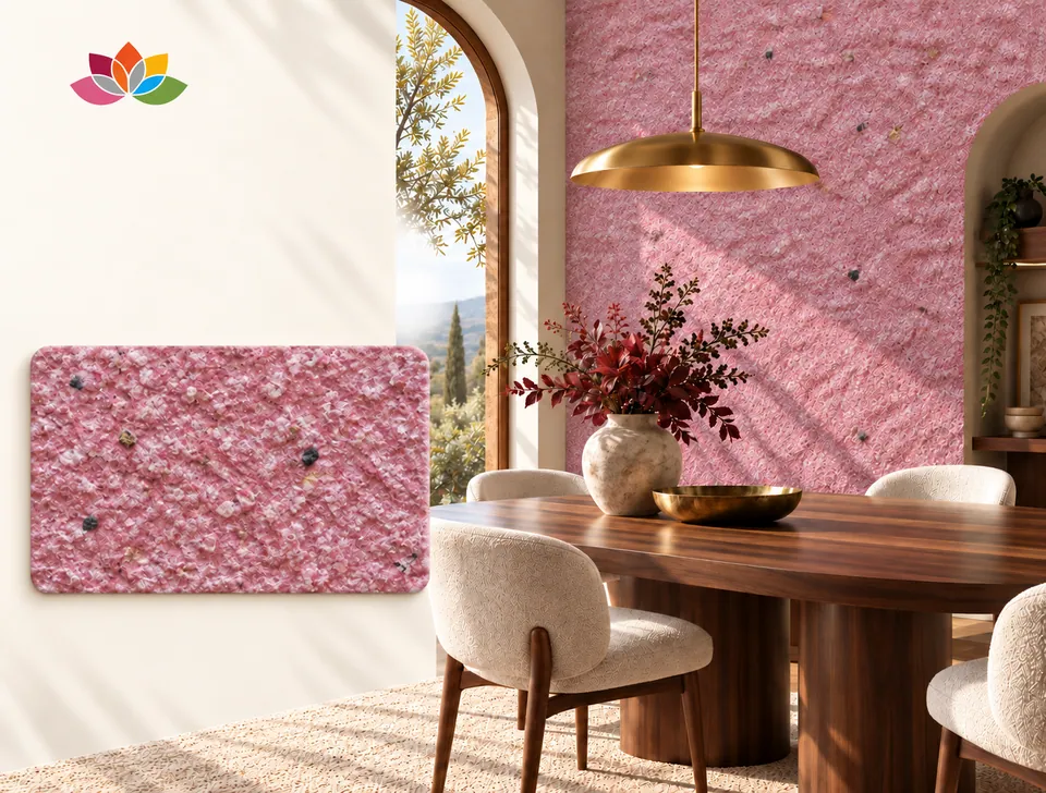 Dining room with DP49 cotton plaster