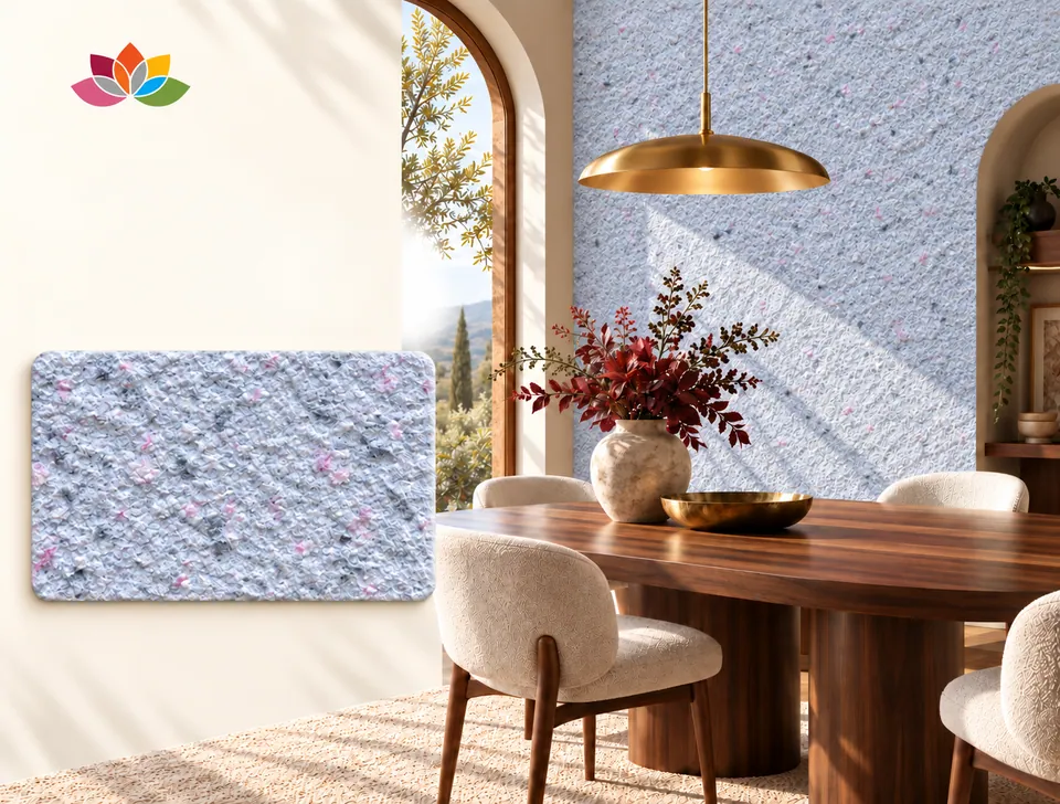 Dining room with DP55 cotton plaster