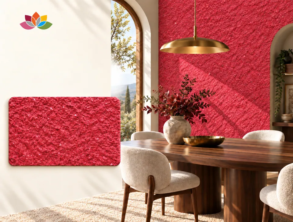 Dining room with DP58 cotton plaster